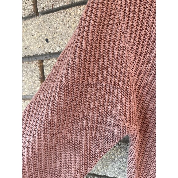 J. Jill Mauve Knit 100% Linen Sweater Top L Womens Long Sleeve Lightweight - Picture 5 of 10